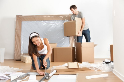 Moving van prepared for house removals in Brentcross