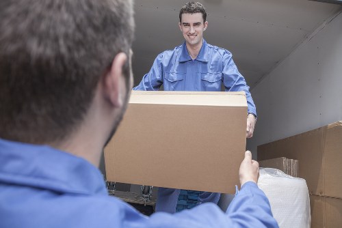 Employees following safe storage procedures in a secure facility
