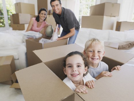 Professional packing materials prepared for a Brentcross move